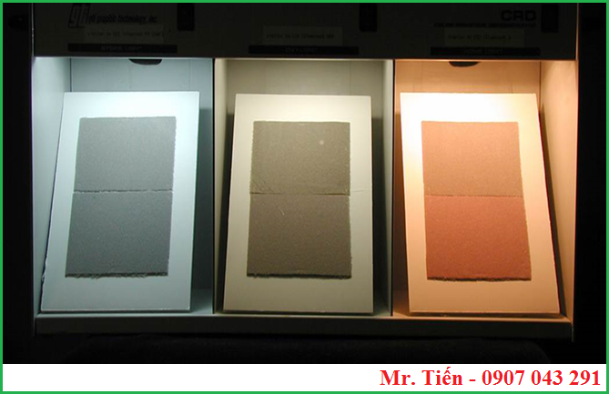 Phát hiện Meta bằng tủ phân biệt màu sắc vải (tủ so màu)