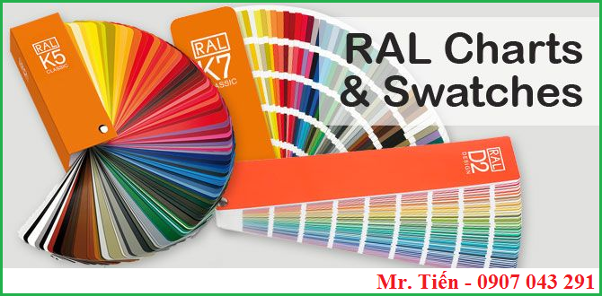 Thẻ màu sắc tiêu chuẩn RAL K5, RAL K7 và RAL D2 giá rẻ