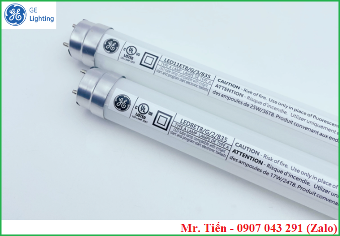 Bóng đèn LED UL3500 GE LED8ET8/G/2/835 60cm và GE LED11ET8/G/3/835 90cm Bóng đèn LED UL3500 GE LED8ET8/G/2/835 60cm và GE LED11ET8/G/3/835 90cm