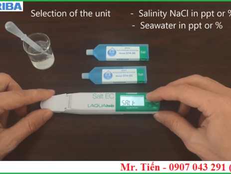 Hướng dẫn sử dụng hiệu chuẩn đổi đơn vị cho bút đo độ muối mặn của nước Salt 11 Horiba