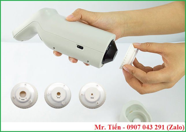 Máy so màu DS-210 CHN đi kèm khẩu độ (11mm và 6mm), khớp vặn dễ tháo lắp Máy so màu DS-210 CHN đi kèm khẩu độ (11mm và 6mm), khớp vặn dễ tháo lắp
