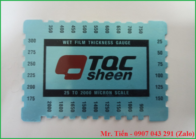 Thước răng lược đo độ dày sơn ướt (Wet Film Thickness Gauge) LD2030 hãng TQC Sheen